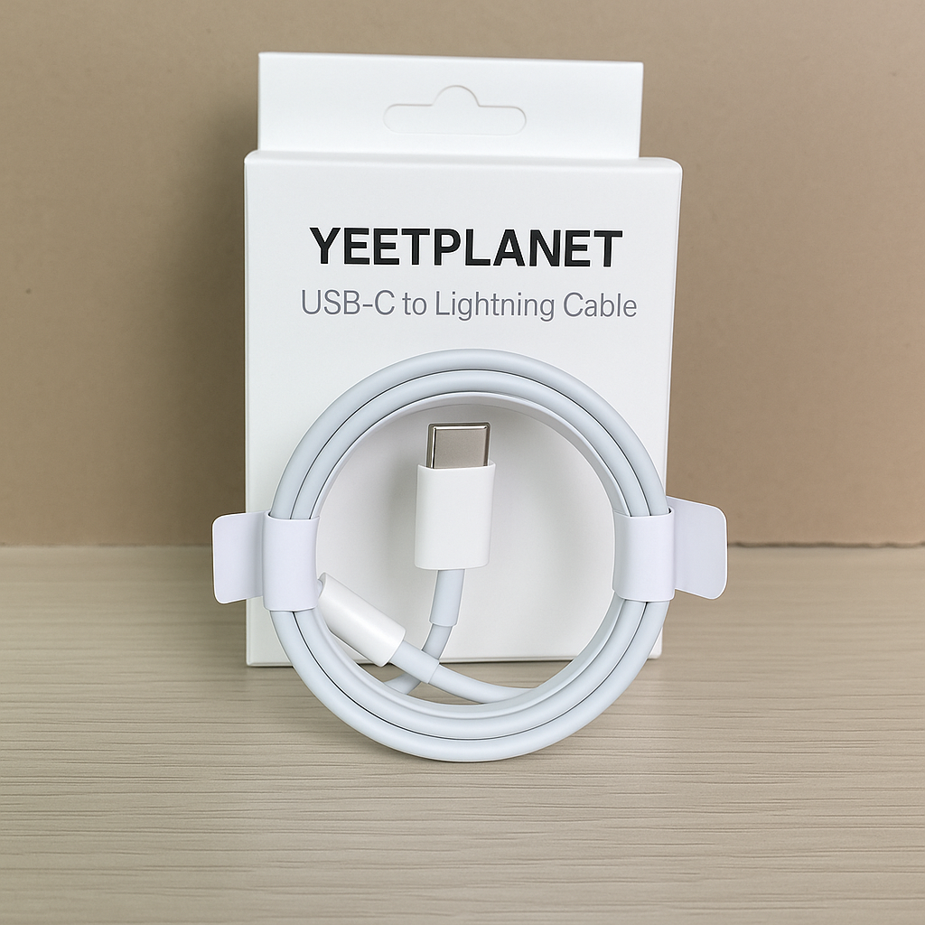 YEETPLANET 1m Fast Charging Cable for iPhone 14, 13, 12, 11 Pro Max
